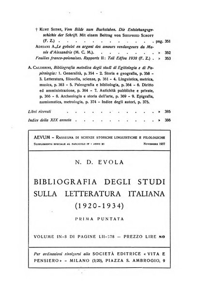 Aegyptus rivista italiana di egittologia e di papirologia