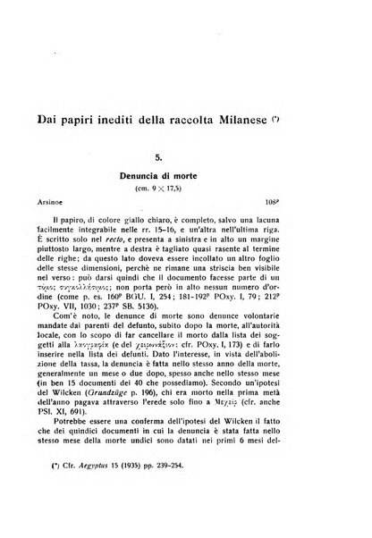 Aegyptus rivista italiana di egittologia e di papirologia