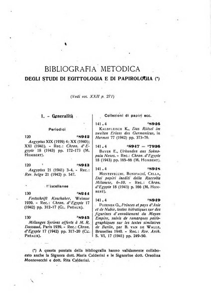 Aegyptus rivista italiana di egittologia e di papirologia