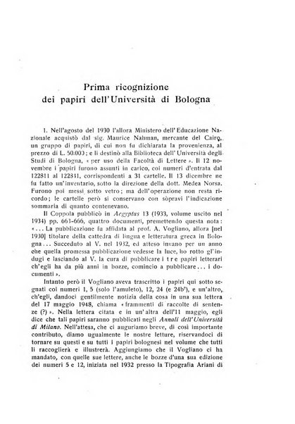 Aegyptus rivista italiana di egittologia e di papirologia