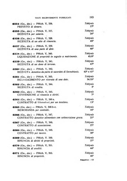 Aegyptus rivista italiana di egittologia e di papirologia