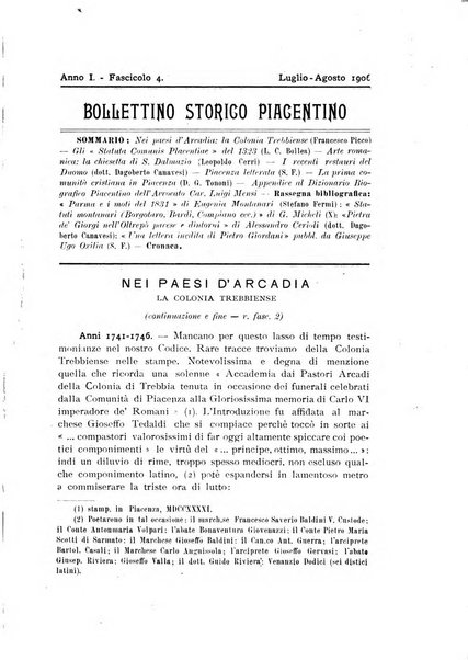 Bollettino storico piacentino