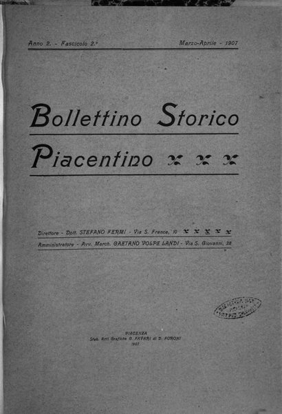 Bollettino storico piacentino