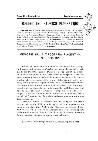 Bollettino storico piacentino