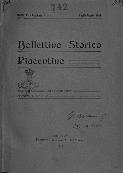 Bollettino storico piacentino