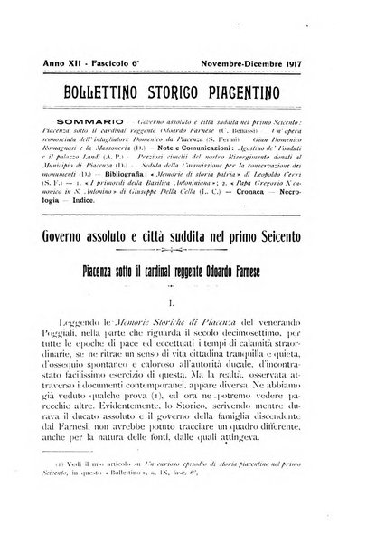 Bollettino storico piacentino