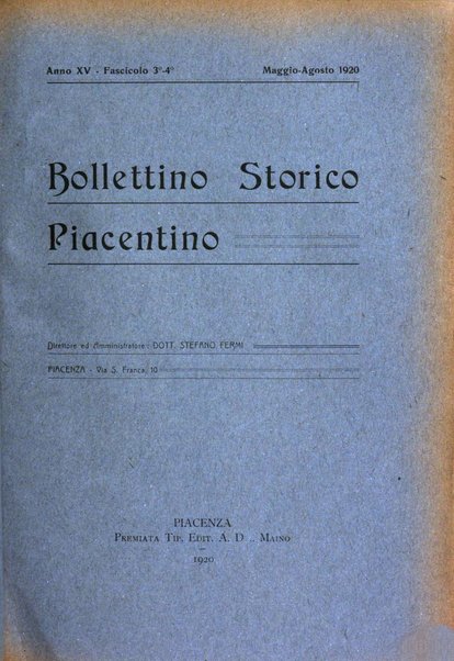 Bollettino storico piacentino