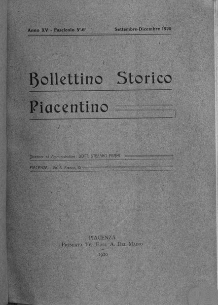 Bollettino storico piacentino