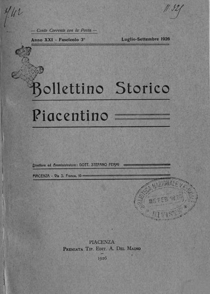 Bollettino storico piacentino