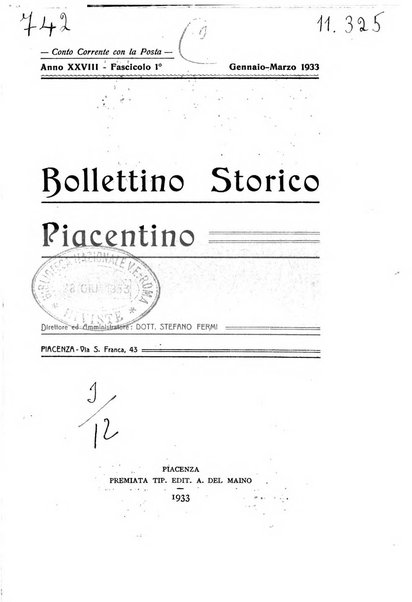 Bollettino storico piacentino