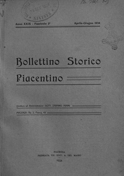 Bollettino storico piacentino