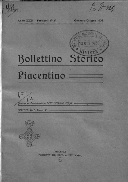 Bollettino storico piacentino