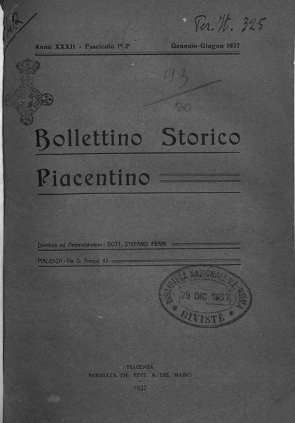 Bollettino storico piacentino