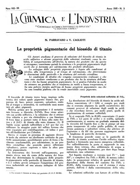 La chimica e l'industria organo ufficiale dell'Associazione italiana di chimica e della Federazione nazionale fascista degli industriali dei prodotti chimici