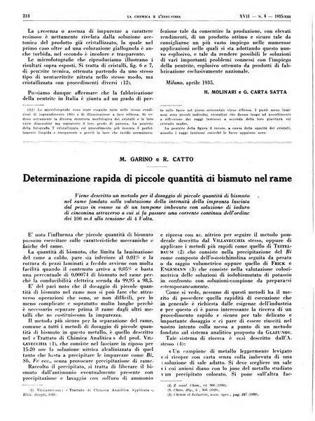 La chimica e l'industria organo ufficiale dell'Associazione italiana di chimica e della Federazione nazionale fascista degli industriali dei prodotti chimici