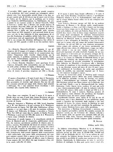 La chimica e l'industria organo ufficiale dell'Associazione italiana di chimica e della Federazione nazionale fascista degli industriali dei prodotti chimici