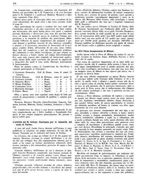 La chimica e l'industria organo ufficiale dell'Associazione italiana di chimica e della Federazione nazionale fascista degli industriali dei prodotti chimici