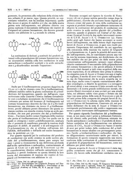 La chimica e l'industria organo ufficiale dell'Associazione italiana di chimica e della Federazione nazionale fascista degli industriali dei prodotti chimici