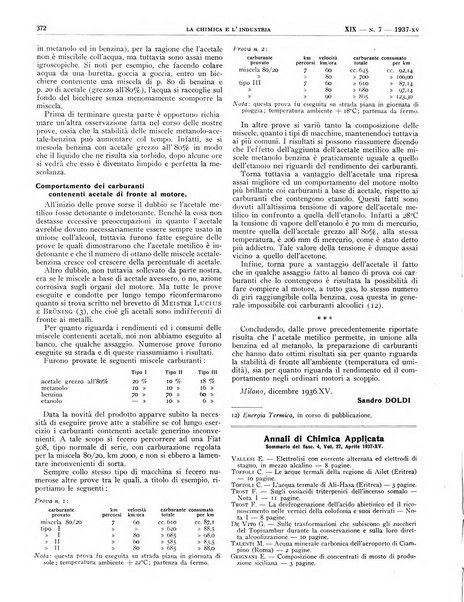 La chimica e l'industria organo ufficiale dell'Associazione italiana di chimica e della Federazione nazionale fascista degli industriali dei prodotti chimici