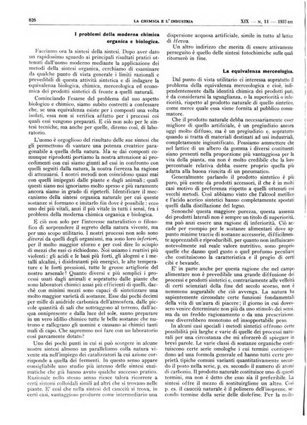 La chimica e l'industria organo ufficiale dell'Associazione italiana di chimica e della Federazione nazionale fascista degli industriali dei prodotti chimici