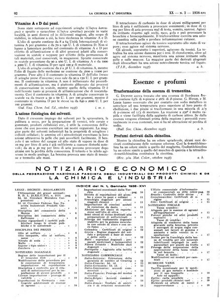 La chimica e l'industria organo ufficiale dell'Associazione italiana di chimica e della Federazione nazionale fascista degli industriali dei prodotti chimici