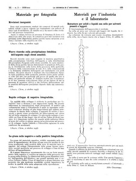 La chimica e l'industria organo ufficiale dell'Associazione italiana di chimica e della Federazione nazionale fascista degli industriali dei prodotti chimici