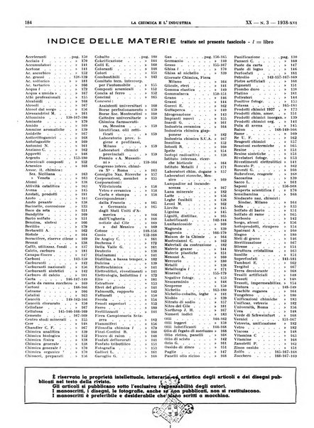 La chimica e l'industria organo ufficiale dell'Associazione italiana di chimica e della Federazione nazionale fascista degli industriali dei prodotti chimici