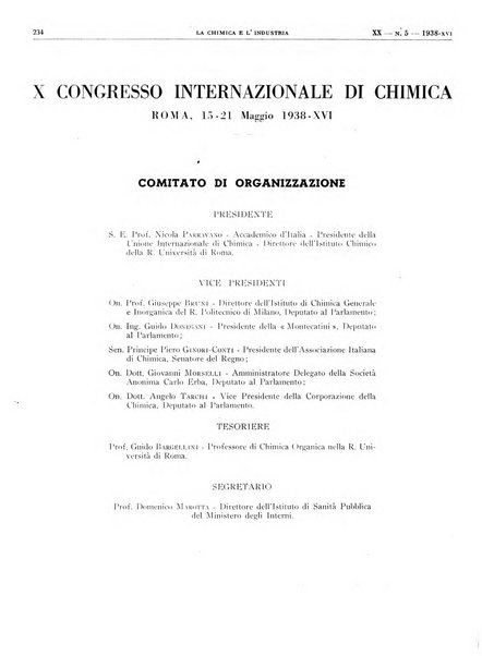 La chimica e l'industria organo ufficiale dell'Associazione italiana di chimica e della Federazione nazionale fascista degli industriali dei prodotti chimici