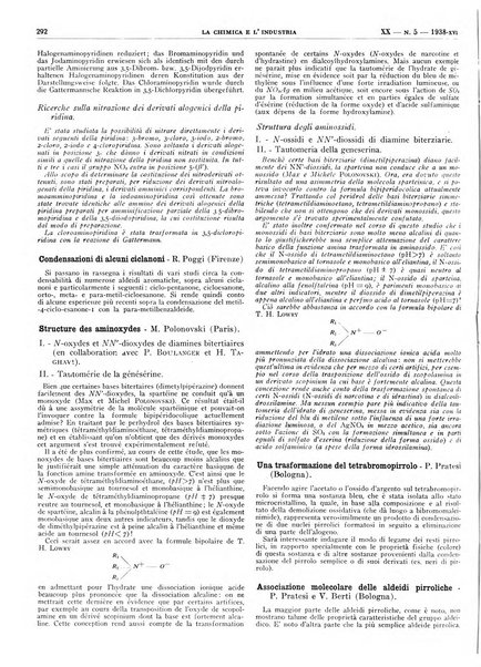 La chimica e l'industria organo ufficiale dell'Associazione italiana di chimica e della Federazione nazionale fascista degli industriali dei prodotti chimici