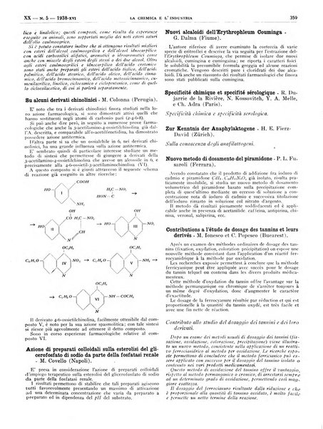 La chimica e l'industria organo ufficiale dell'Associazione italiana di chimica e della Federazione nazionale fascista degli industriali dei prodotti chimici