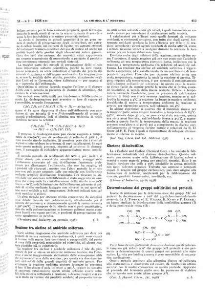 La chimica e l'industria organo ufficiale dell'Associazione italiana di chimica e della Federazione nazionale fascista degli industriali dei prodotti chimici