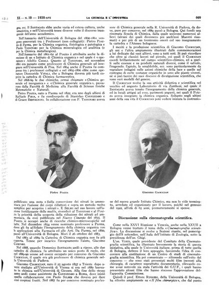 La chimica e l'industria organo ufficiale dell'Associazione italiana di chimica e della Federazione nazionale fascista degli industriali dei prodotti chimici