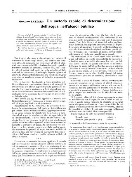 La chimica e l'industria organo ufficiale dell'Associazione italiana di chimica e della Federazione nazionale fascista degli industriali dei prodotti chimici