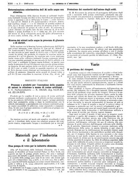 La chimica e l'industria organo ufficiale dell'Associazione italiana di chimica e della Federazione nazionale fascista degli industriali dei prodotti chimici