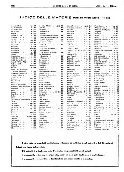 La chimica e l'industria organo ufficiale dell'Associazione italiana di chimica e della Federazione nazionale fascista degli industriali dei prodotti chimici