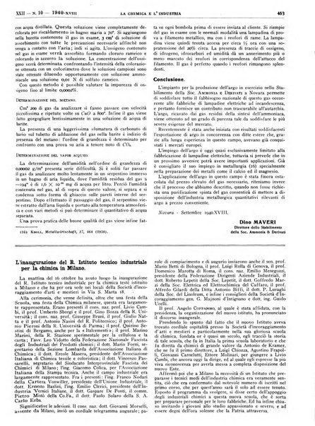 La chimica e l'industria organo ufficiale dell'Associazione italiana di chimica e della Federazione nazionale fascista degli industriali dei prodotti chimici