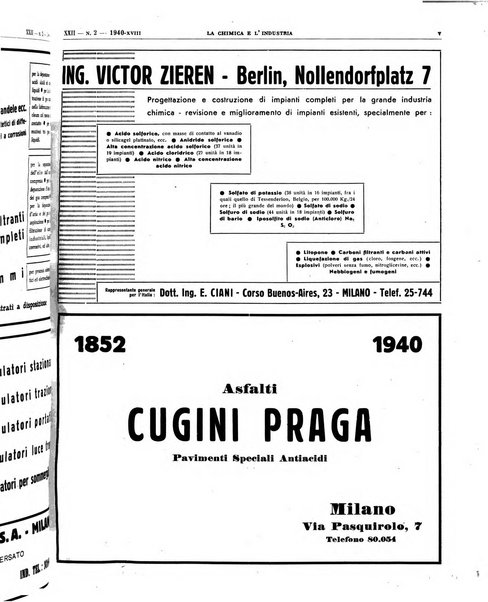 La chimica e l'industria organo ufficiale dell'Associazione italiana di chimica e della Federazione nazionale fascista degli industriali dei prodotti chimici