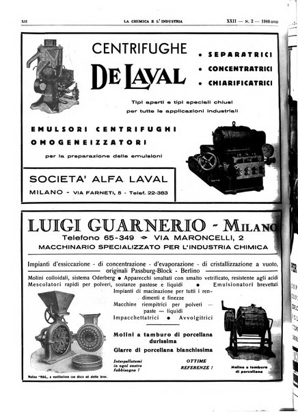 La chimica e l'industria organo ufficiale dell'Associazione italiana di chimica e della Federazione nazionale fascista degli industriali dei prodotti chimici