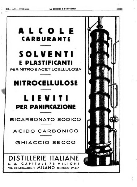 La chimica e l'industria organo ufficiale dell'Associazione italiana di chimica e della Federazione nazionale fascista degli industriali dei prodotti chimici