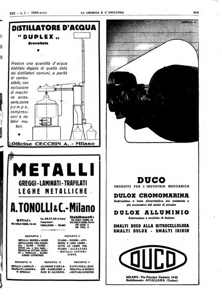 La chimica e l'industria organo ufficiale dell'Associazione italiana di chimica e della Federazione nazionale fascista degli industriali dei prodotti chimici