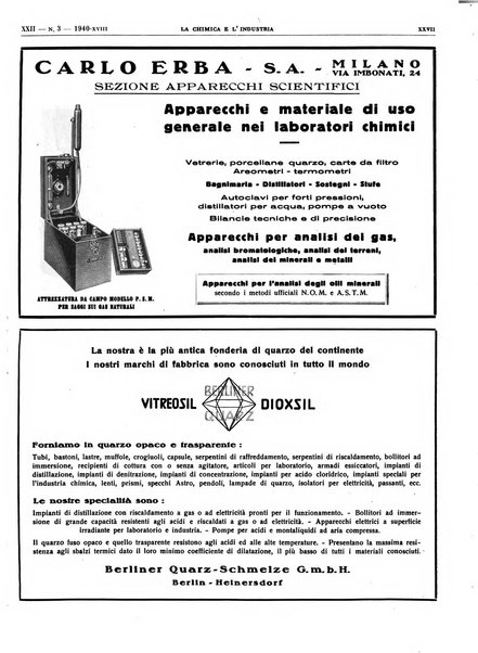 La chimica e l'industria organo ufficiale dell'Associazione italiana di chimica e della Federazione nazionale fascista degli industriali dei prodotti chimici