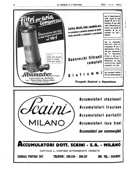 La chimica e l'industria organo ufficiale dell'Associazione italiana di chimica e della Federazione nazionale fascista degli industriali dei prodotti chimici