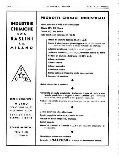 La chimica e l'industria organo ufficiale dell'Associazione italiana di chimica e della Federazione nazionale fascista degli industriali dei prodotti chimici