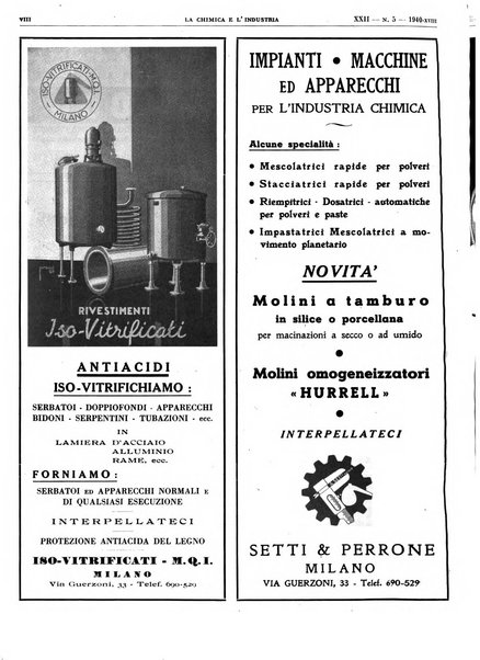 La chimica e l'industria organo ufficiale dell'Associazione italiana di chimica e della Federazione nazionale fascista degli industriali dei prodotti chimici