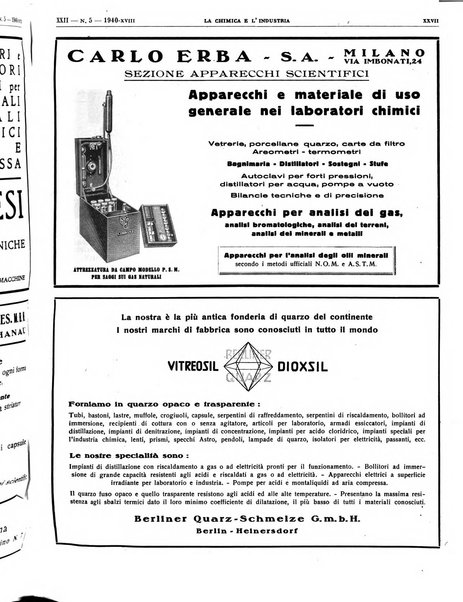 La chimica e l'industria organo ufficiale dell'Associazione italiana di chimica e della Federazione nazionale fascista degli industriali dei prodotti chimici