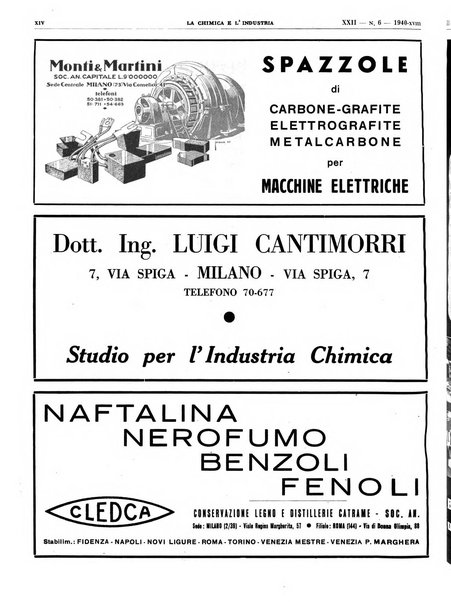 La chimica e l'industria organo ufficiale dell'Associazione italiana di chimica e della Federazione nazionale fascista degli industriali dei prodotti chimici