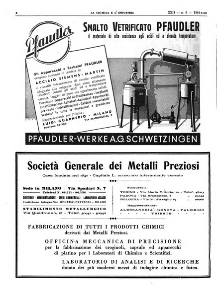 La chimica e l'industria organo ufficiale dell'Associazione italiana di chimica e della Federazione nazionale fascista degli industriali dei prodotti chimici