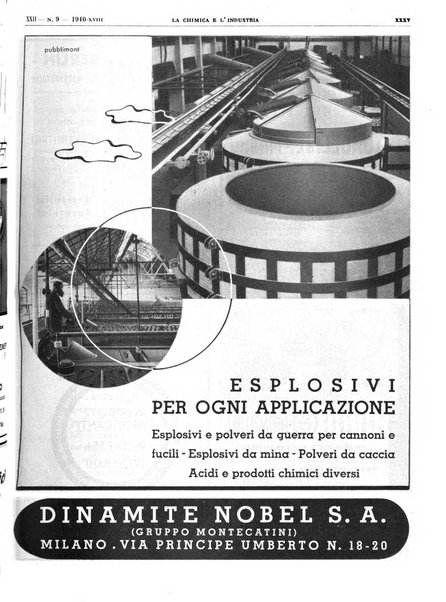 La chimica e l'industria organo ufficiale dell'Associazione italiana di chimica e della Federazione nazionale fascista degli industriali dei prodotti chimici