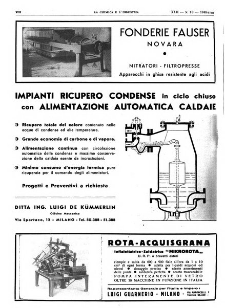 La chimica e l'industria organo ufficiale dell'Associazione italiana di chimica e della Federazione nazionale fascista degli industriali dei prodotti chimici