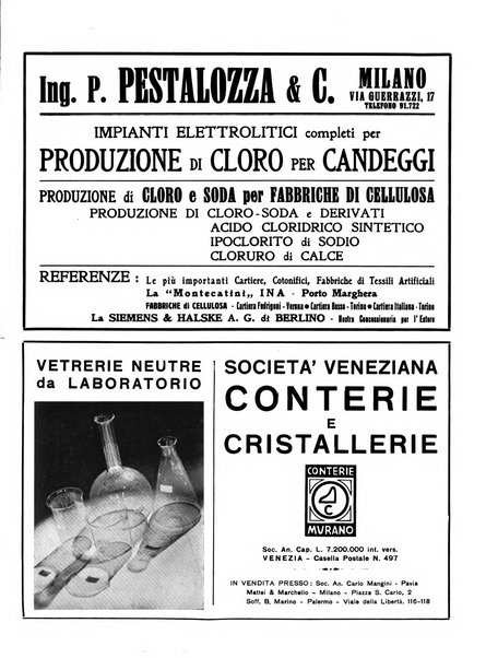 La chimica e l'industria organo ufficiale dell'Associazione italiana di chimica e della Federazione nazionale fascista degli industriali dei prodotti chimici